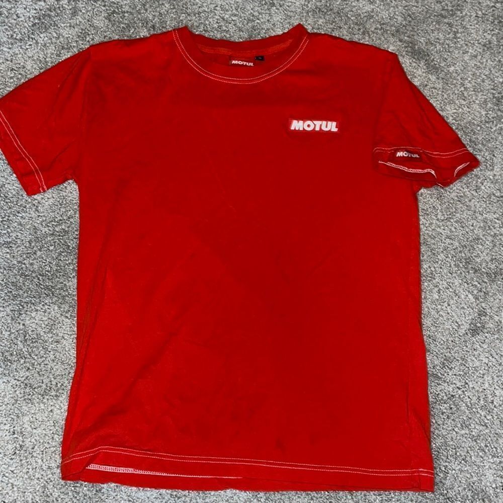 Motul Automotive Motor Oil Logo Racing Red Slim Fit T shirt XL men’s (Medium)